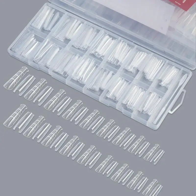240pcs Sandwich Nail Forms 15 Size Oval Extension Dual Form No Paper Forms Needed For Easy Nail Extensions Peaceful Pleasures Health and Wellness