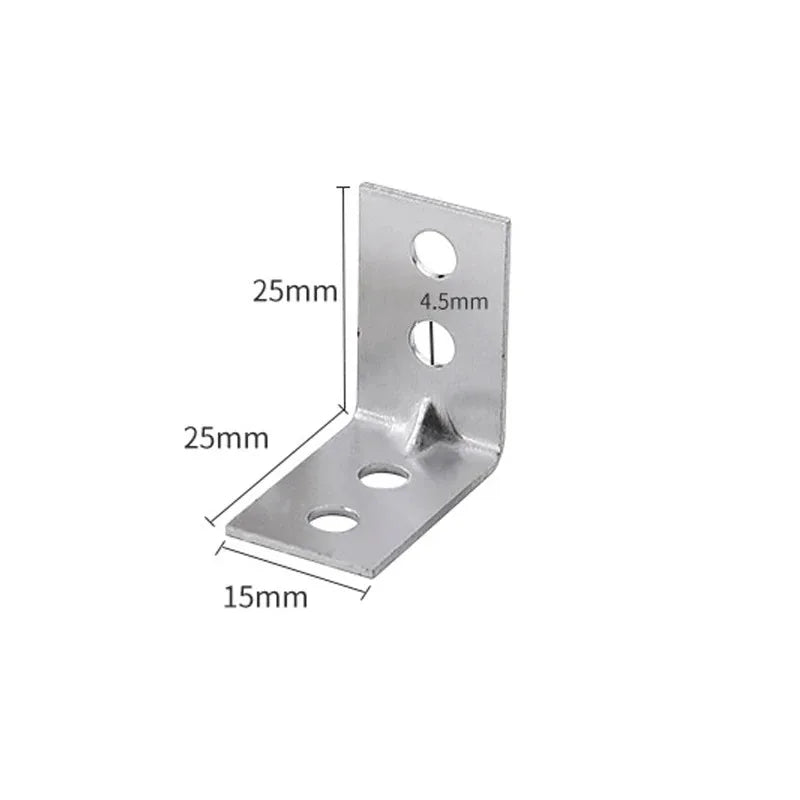 12pcs L-Shaped Metal Corner Brackets – Right Angle Shelf Braces