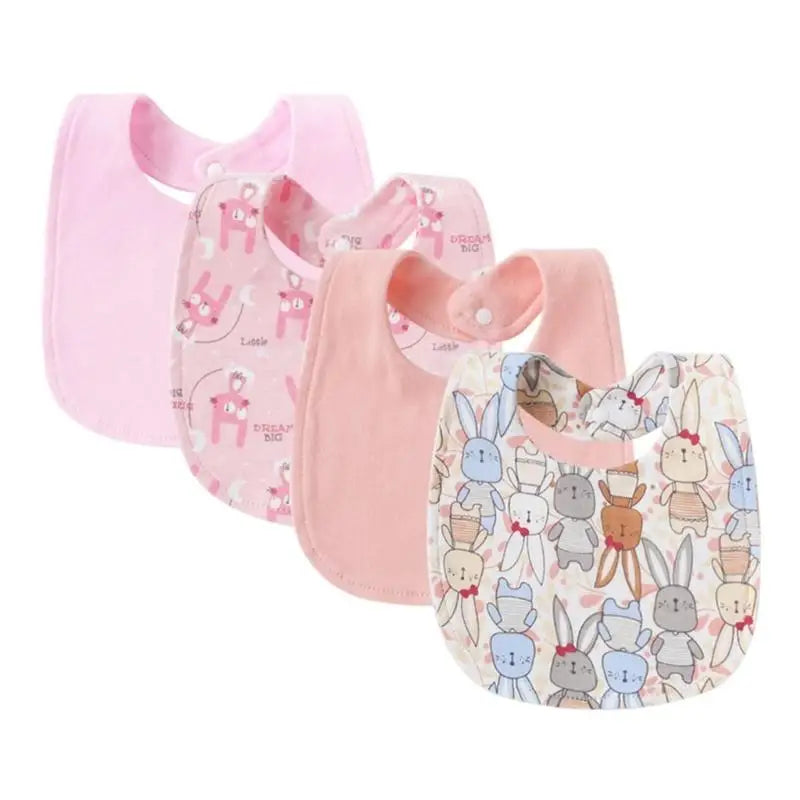 Baby Bandana Bibs 4-Pack | Soft Cotton Drool & Teething Bibs