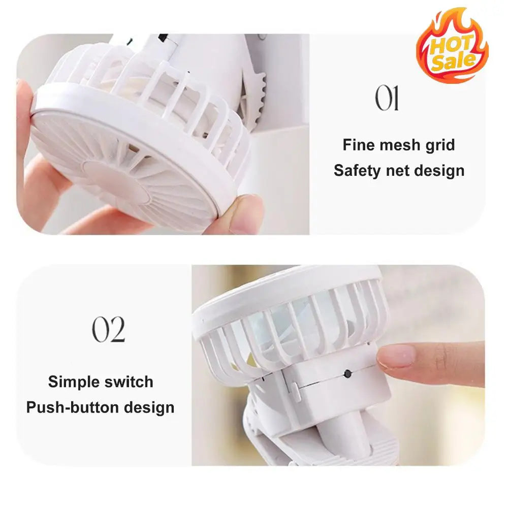 VODOOL Solar Clamp Fan – Portable Hands-Free Outdoor Fan