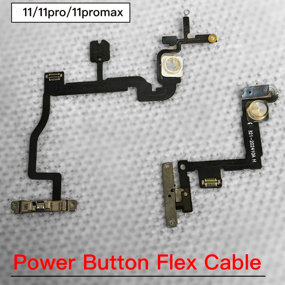 iPhone 11 Pro Max Power Button Silent Flex Cable Mic & Flash LED