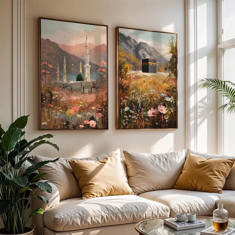 Modern Retro Canvas Wall Art Print Poster | Home Decor