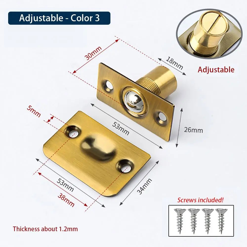 Adjustable Spring Ball Catch Door Latch with Strike Plate
