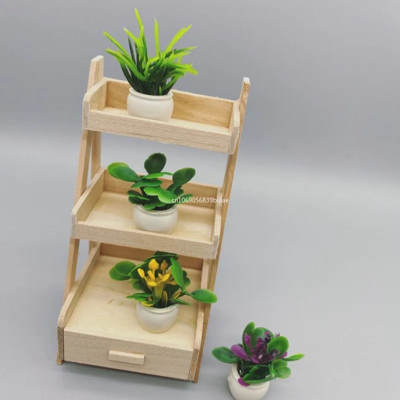 Furniture Potted Miniature Artificial Tiny Bonsai Model Mini Flowerpot Fake Succulent Plant Greenery Ornament Fairy Garden Gnome Peaceful Pleasures Health and Wellness