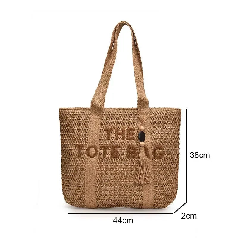 French Style Woven Straw Tote Bag – Large Capacity Beach Bag