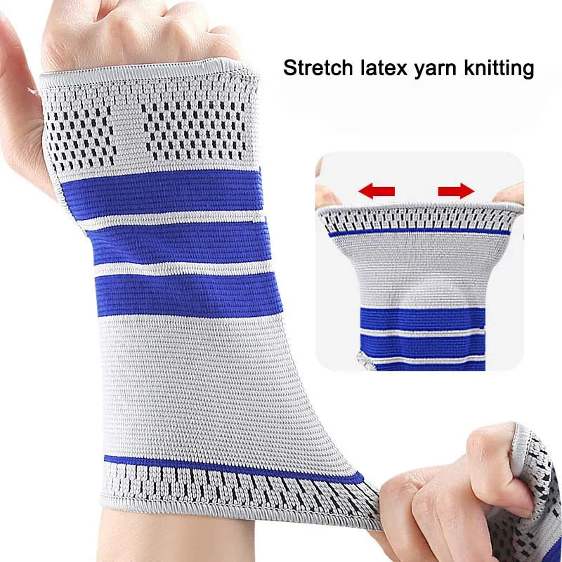 1 Piece Patchwork Adjustable Hand Guard Flexible Wrist Support Sleeve Anti Collision Silicone Pad Protective Gear Peaceful Pleasures Health and Wellness