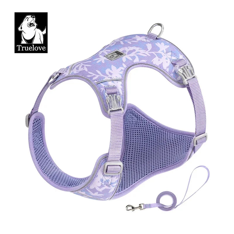 TRUELOVE Pet Pet Harness and Leash Set Lightweight Adjustable Quick-Release and Durable for Small Dogs and Cats TLH2918 Peaceful Pleasures Health and Wellness Regal Orchid XXS China Mainland
