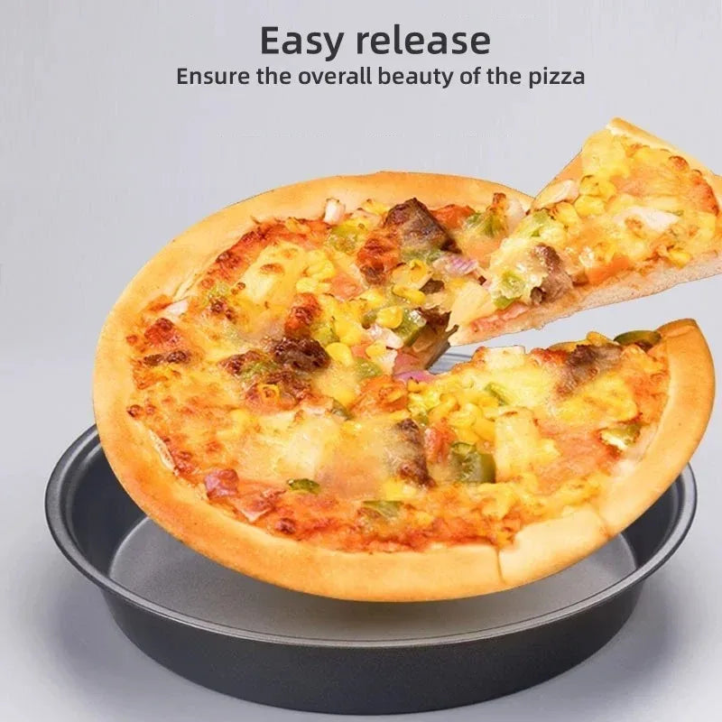 Non-Stick Carbon Steel Pizza Pan – 6"/8"/10" Baking Tray & Mold