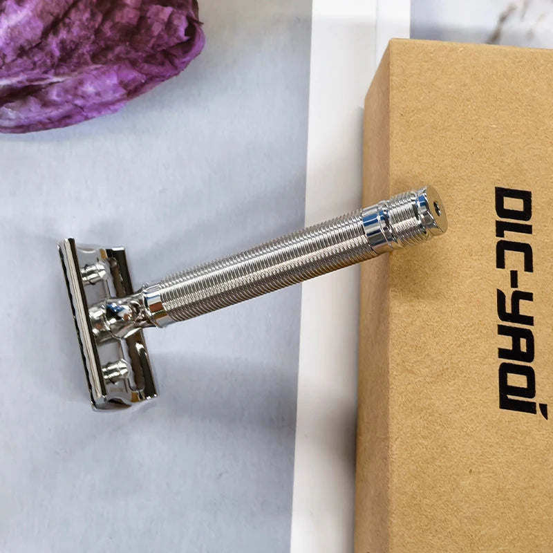 2026 Yaqi New Arrival！Lightweight Floating Stainless Steel Safety Razor 0.75mm Blade Gap for Smooth Shaving Peaceful Pleasures Health and Wellness
