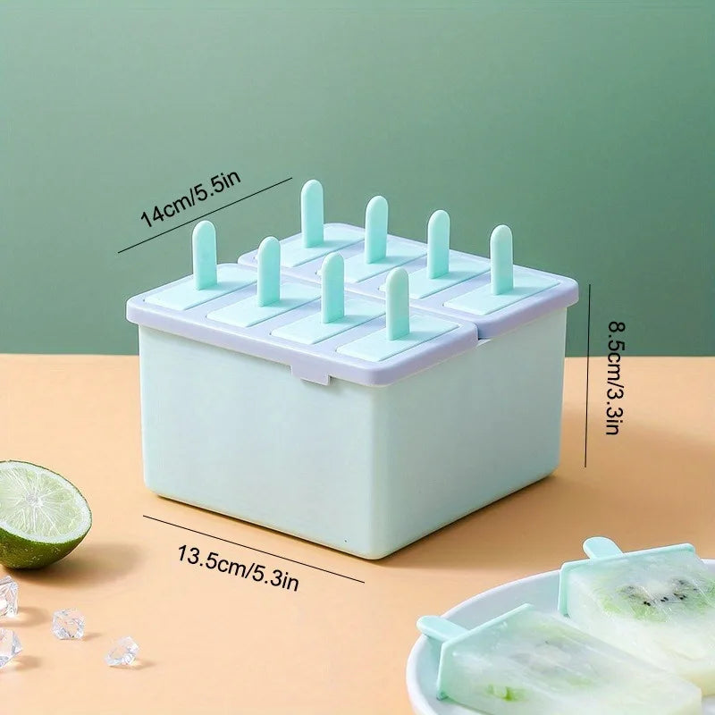 8-Cavity DIY Popsicle Mold | Reusable Easy Release Ice Pop Maker