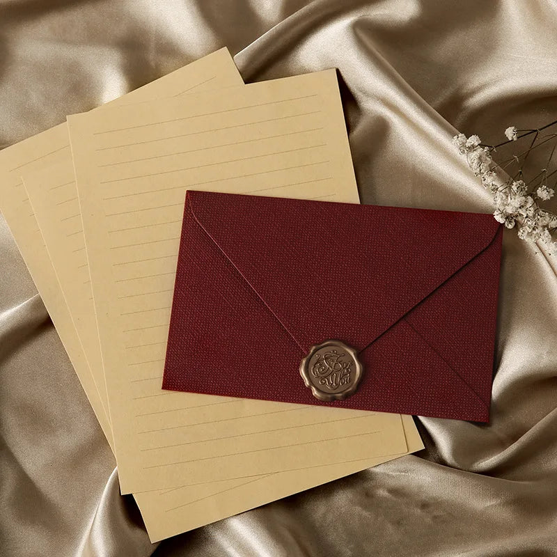 Linen Brown Paper Envelope Retro Suitable Christmas Valentine's Day