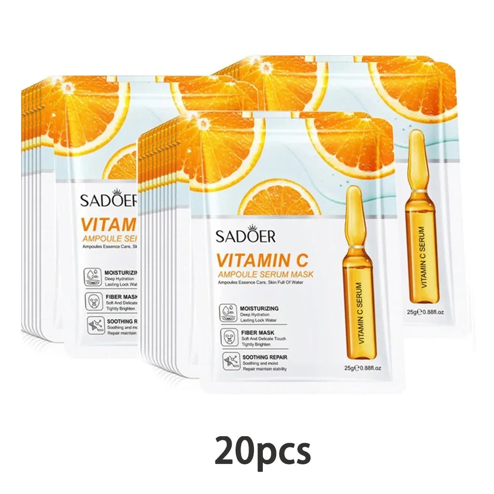 24K Gold Vitamin C Face Mask Set – Moisturizing & Firming Peaceful Pleasures Health and Wellness Type C 30pcs