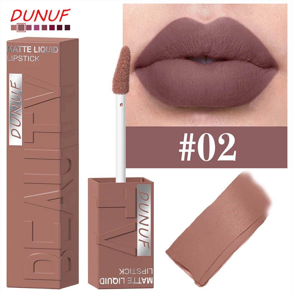 DUNUF Y2K Waterproof Lip Gloss – Non-Stick Long-Lasting Color