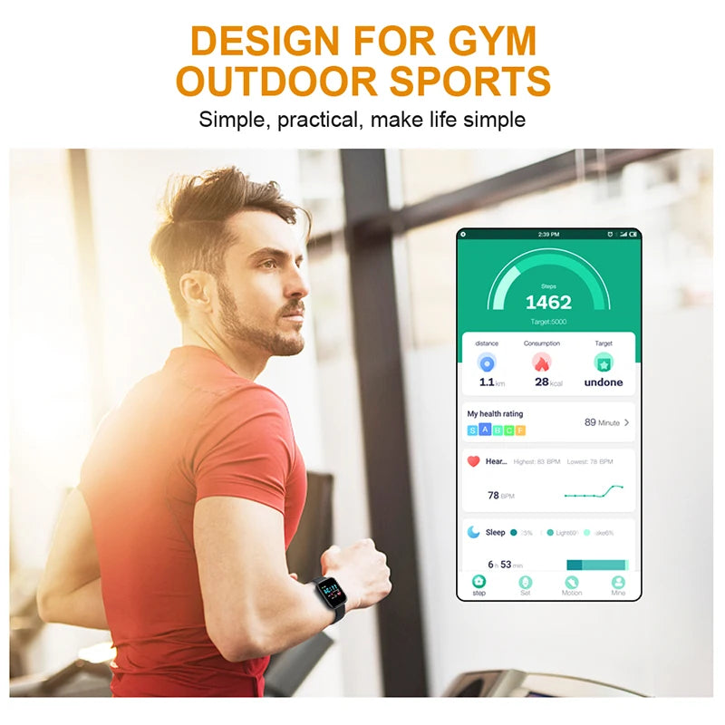 COTAUL D20 Smart Watch – Fitness Tracker for Android & iOS