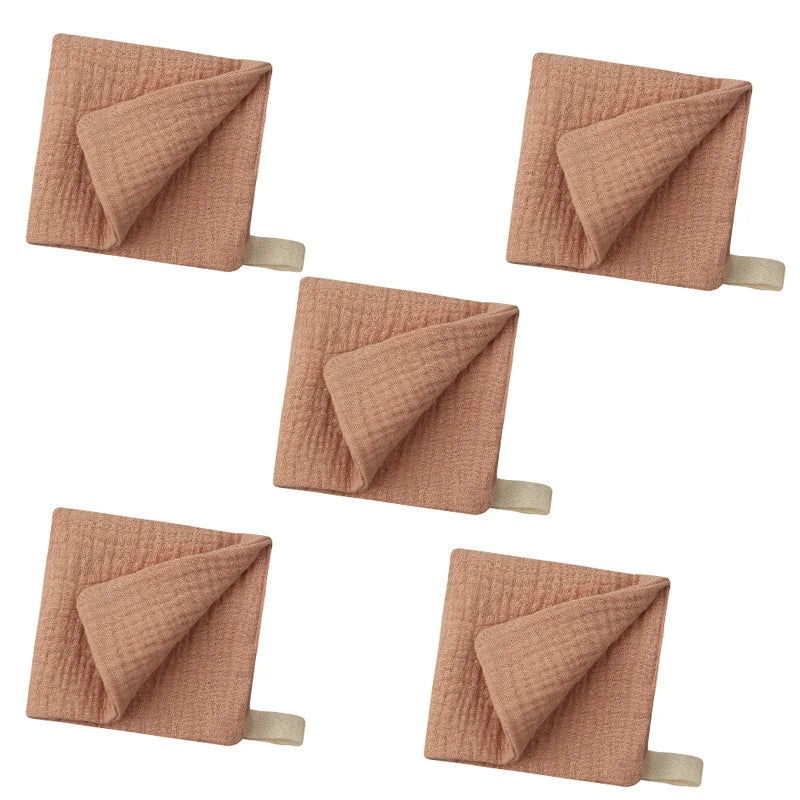5-Pack Baby Cotton Gauze Washcloths – Soft Burp & Bath Towel
