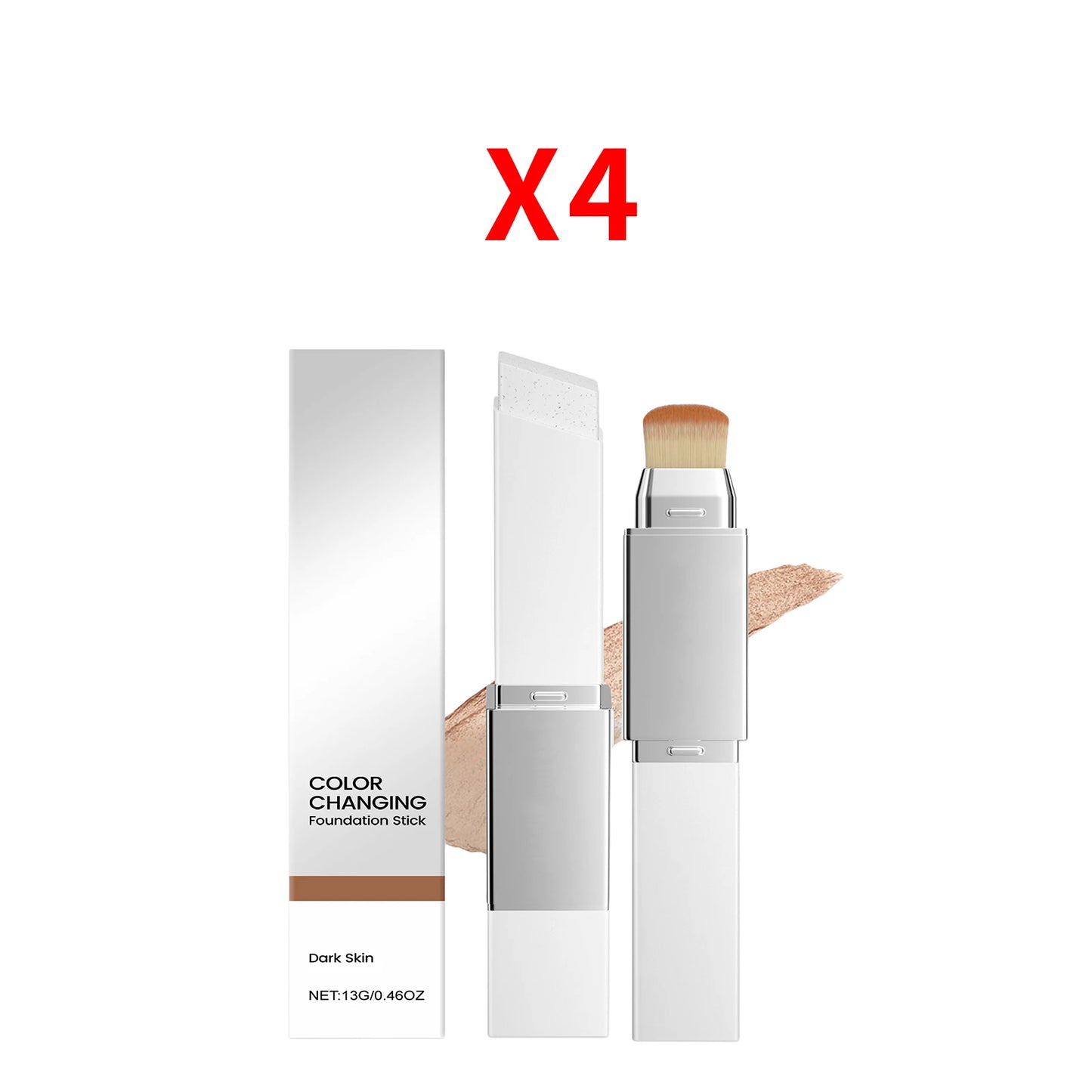 Double-Head Foundation Stick with Brush | Full Coverage Matte