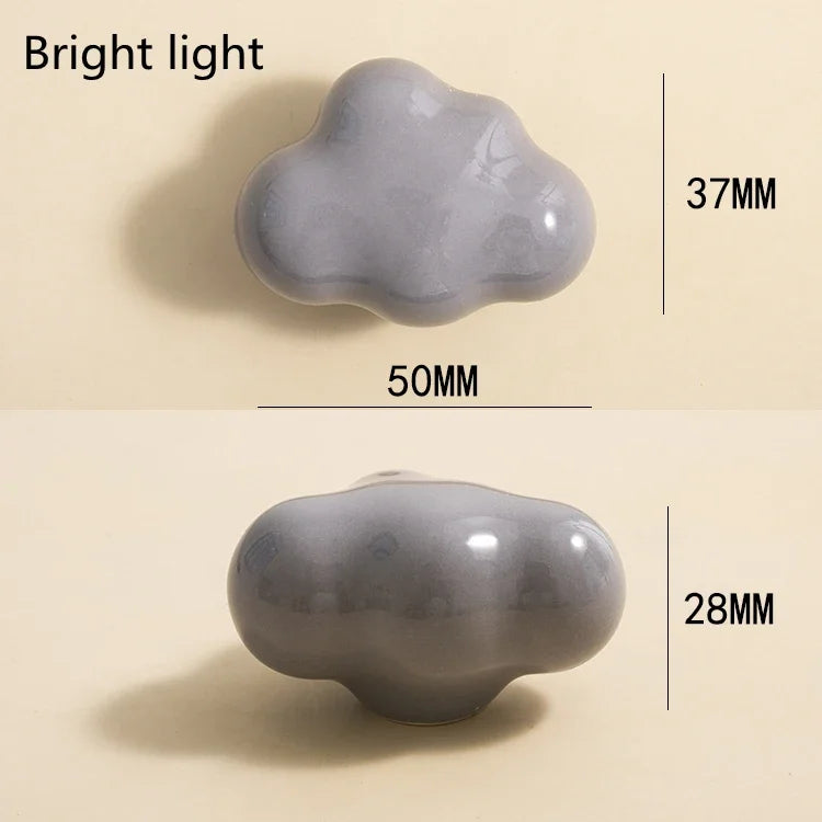 Nordic Cloud Ceramic & Brass Cabinet Handles & Drawer Knobs