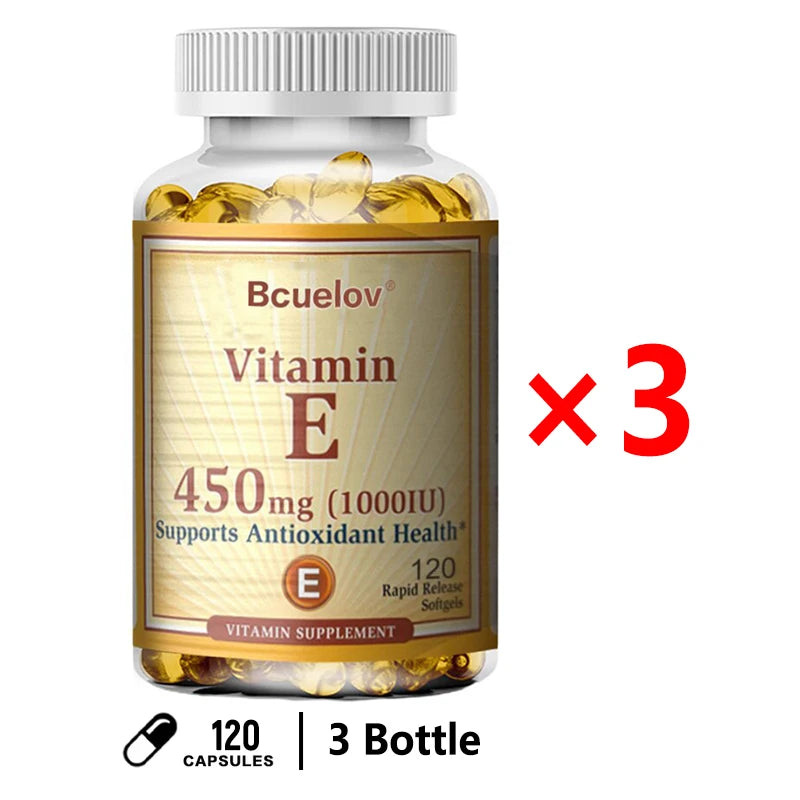 Vitamin E 1000 IU Softgels – Skin, Hair & Immune Support