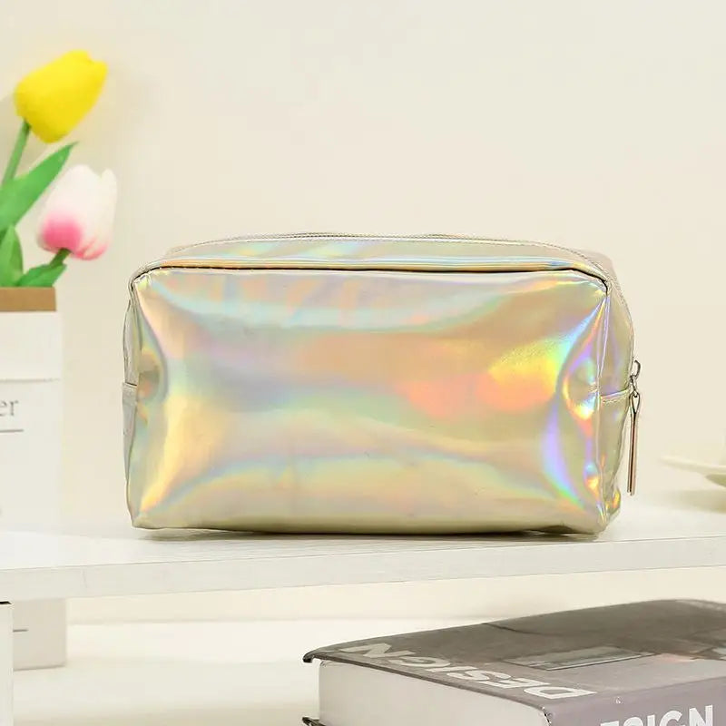 Holographic Laser Cosmetic Bag | Waterproof Travel Makeup Organizer