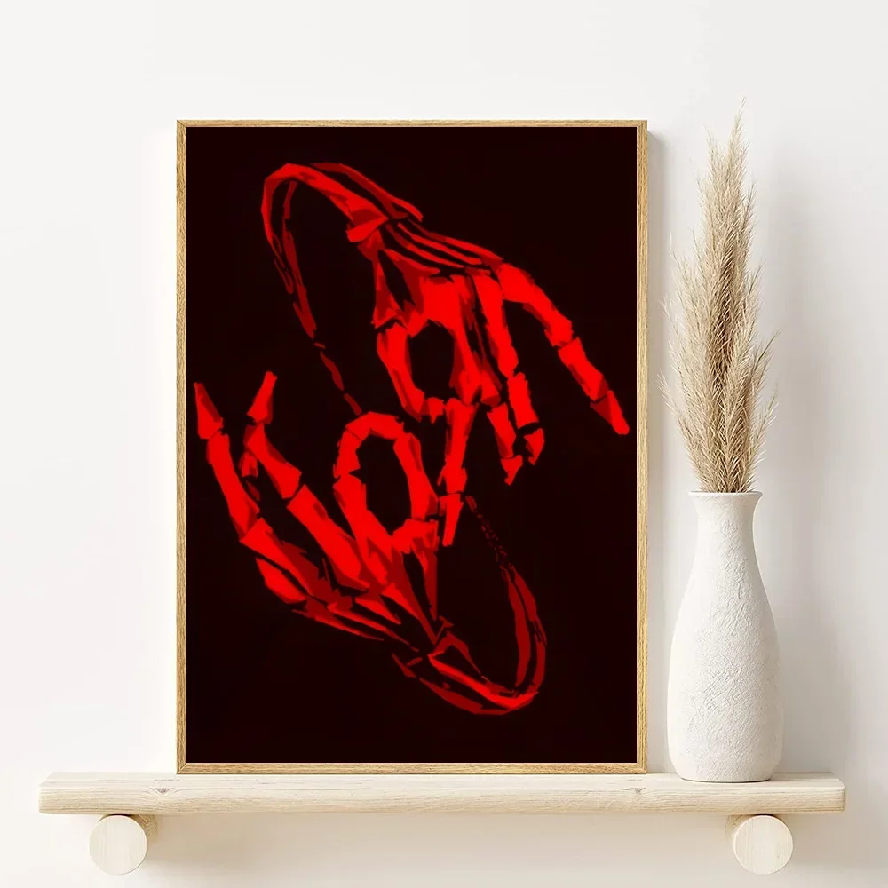 1pc Korn Rock Band Music Poster, Minimalist Aesthetics Canvas Painting Print for Living Room Modern Home Decor Peaceful Pleasures Health and Wellness z8 40x60cm Unframed
