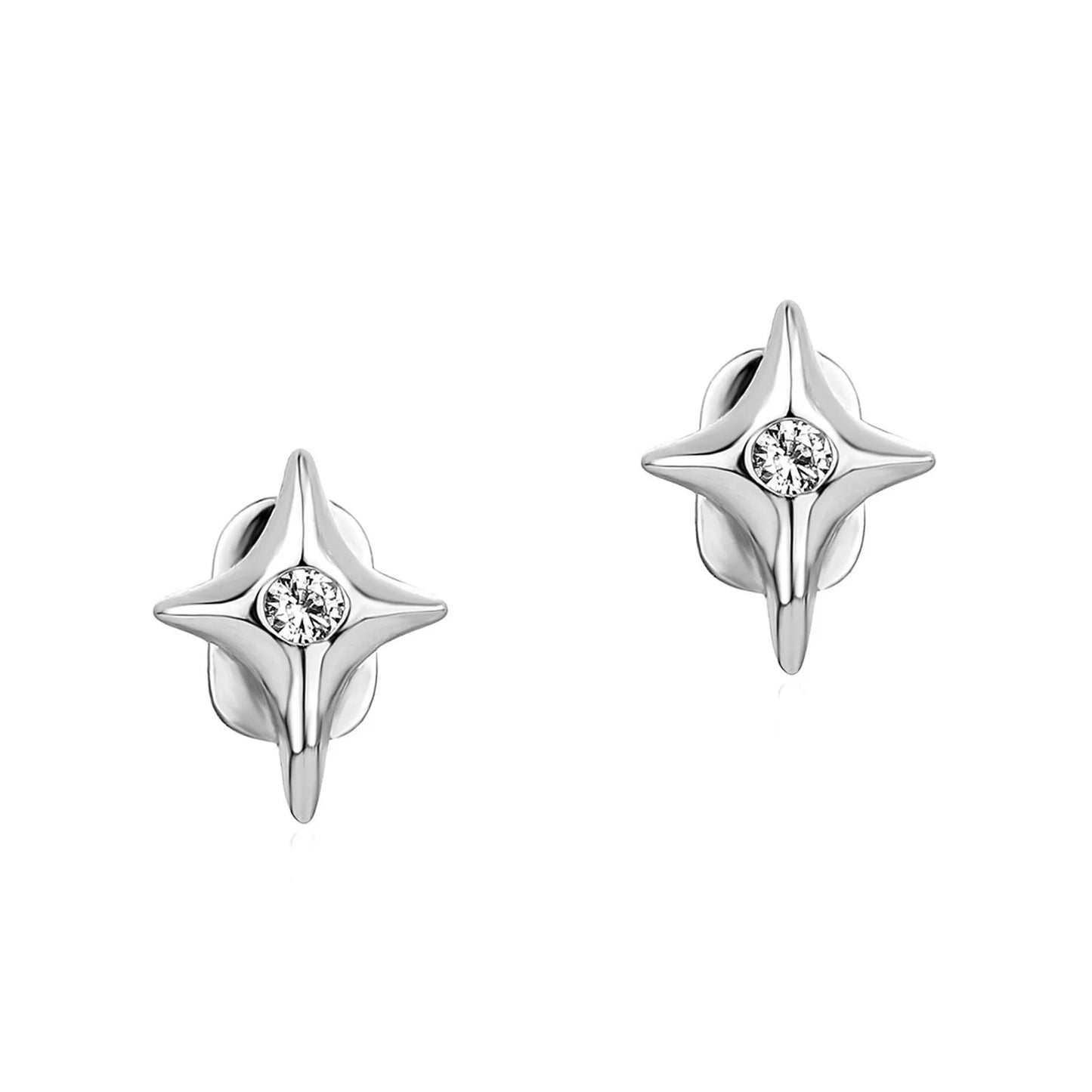1Pcs Single Teeth Grills with Four-pointed Star Shiny Rhinestones Tooth Grillz Cap Body Jewelry for Stage Perfomance Accessory Peaceful Pleasures Health and Wellness Silver