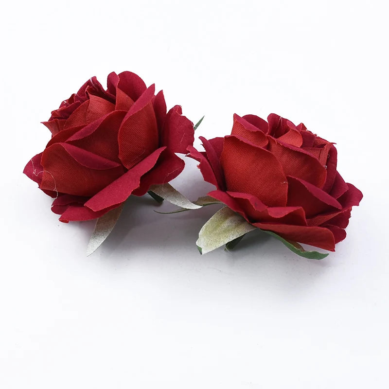 Silk Rose Heads 5/10pcs – Wedding, Wreath & DIY Decor