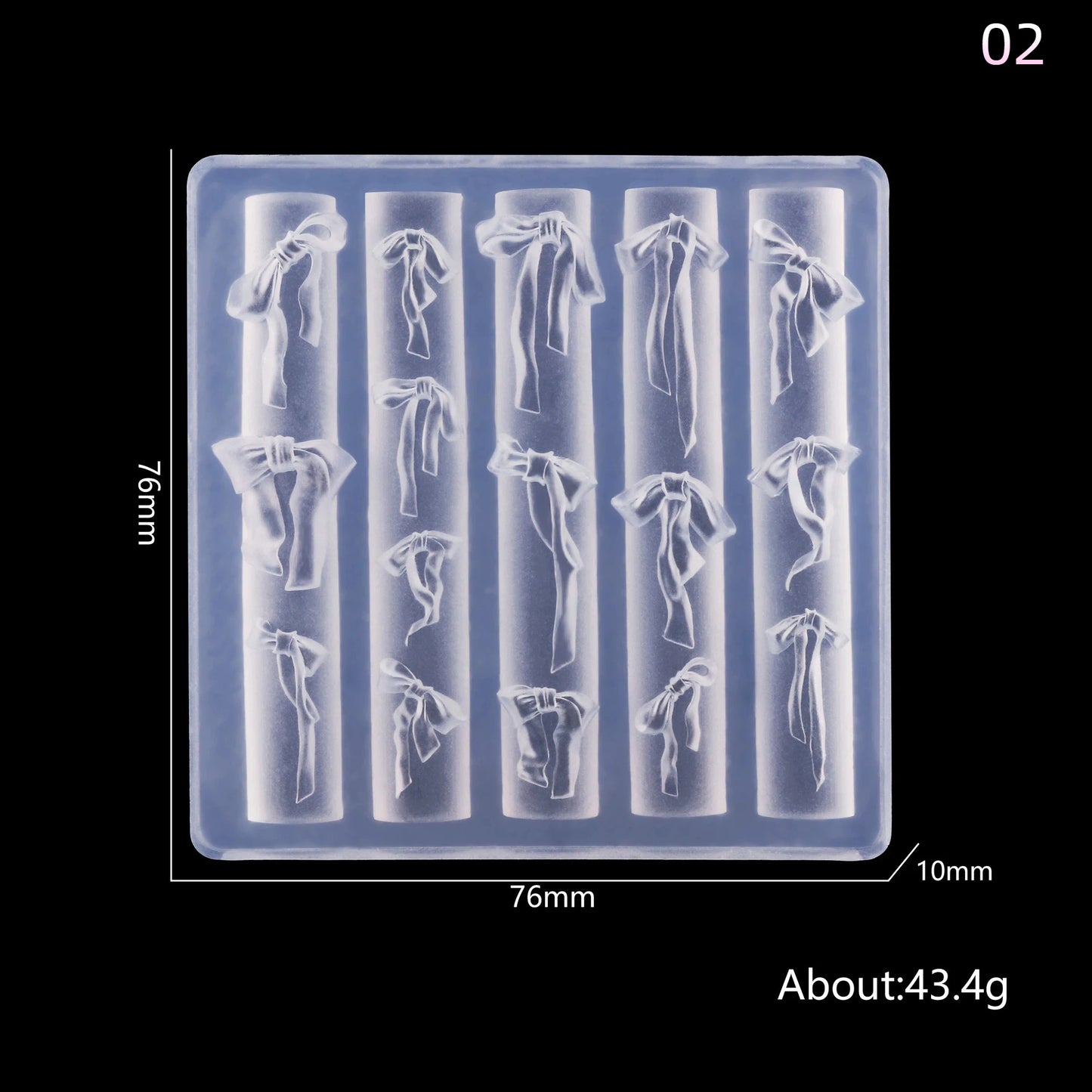 3D Bow Nail Art Silicone Mold – Reusable Ribbon Bowknot Charm