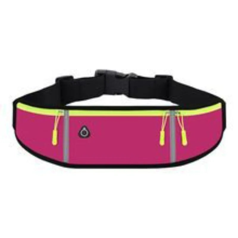 Outdoor Running Waist Bag for Mobile Phone Light and Thin Fitness Cycling Water Bottle Waist Bag with Three Waterproof Pockets Peaceful Pleasures Health and Wellness