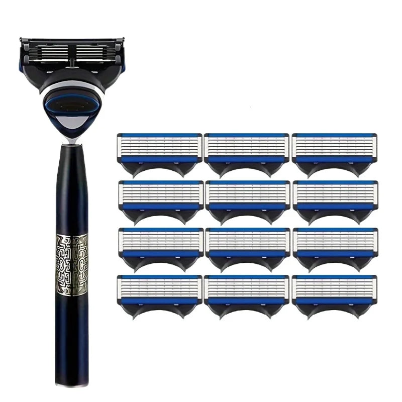 6-Layer Blade Reusable Razor – Durable Handle & Swap Heads