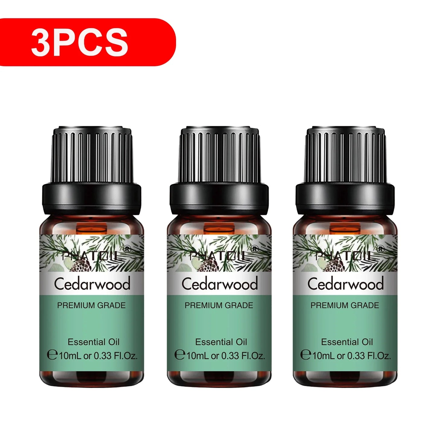 PHATOIL 3-Pack Essential Oils Gift Set | 10ml Aromatherapy Oils