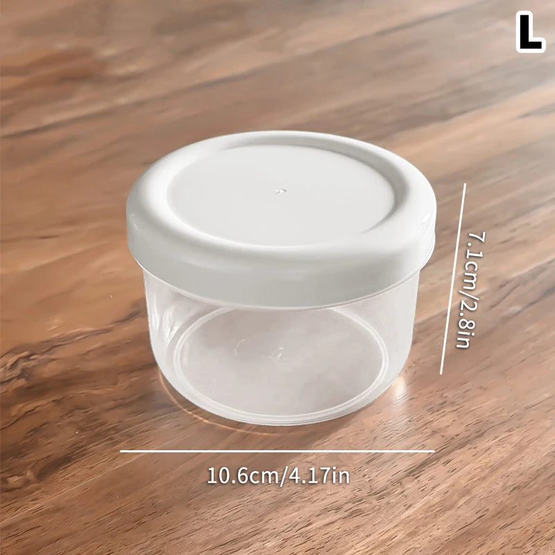 Round Plastic Food Storage Container with Lid | Fridge Box