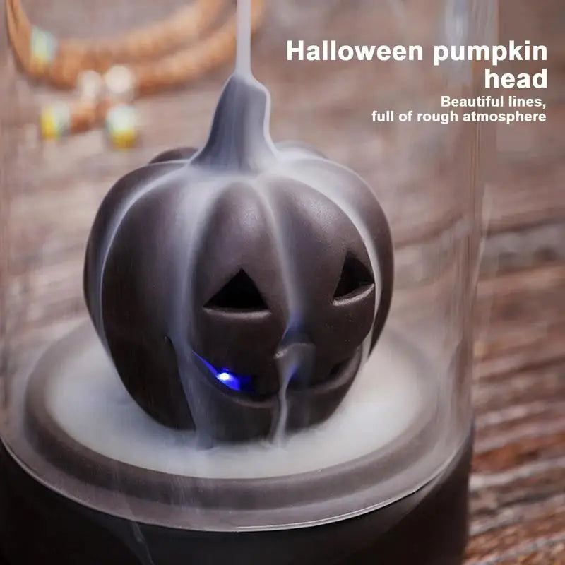 Halloween Pumpkin Backflow Incense Burner | Misty LED Fountain Backflow Incense Burner Peaceful Pleasures Health and Wellness