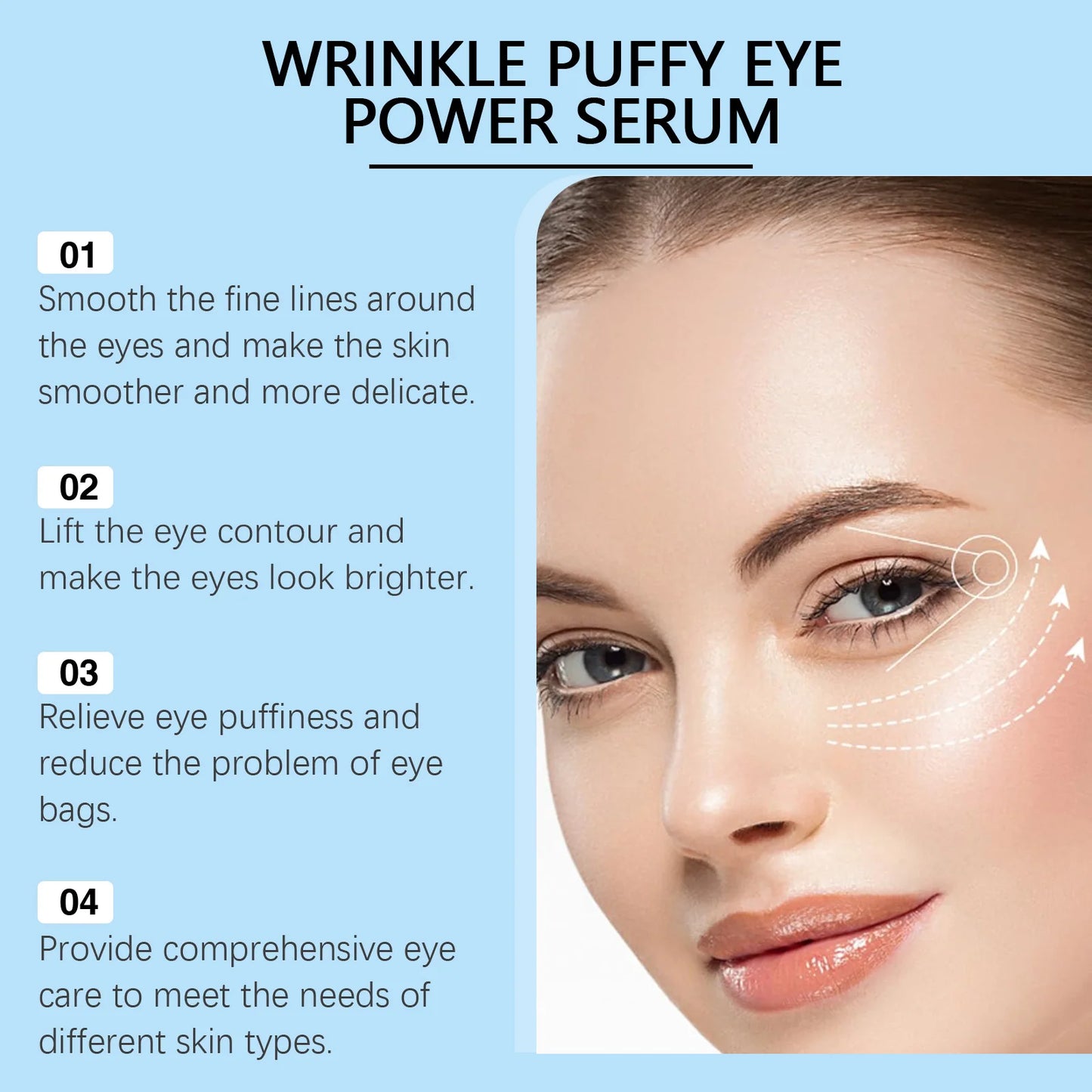 Moisturizing Eye Serum – Puffiness, Fine Lines & Eye Bags