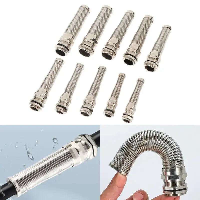 New IP68 Electrical Waterproof Strain Relief Anti-Bending Nickel-Plated Brass Cable Gland Connector Nylon Metal Cord Grips Peaceful Pleasures Health and Wellness