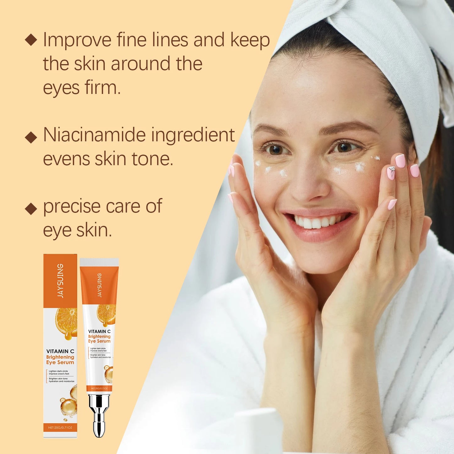 Vitamin C Eye Cream – Dark Circles, Bags & Wrinkle Firming