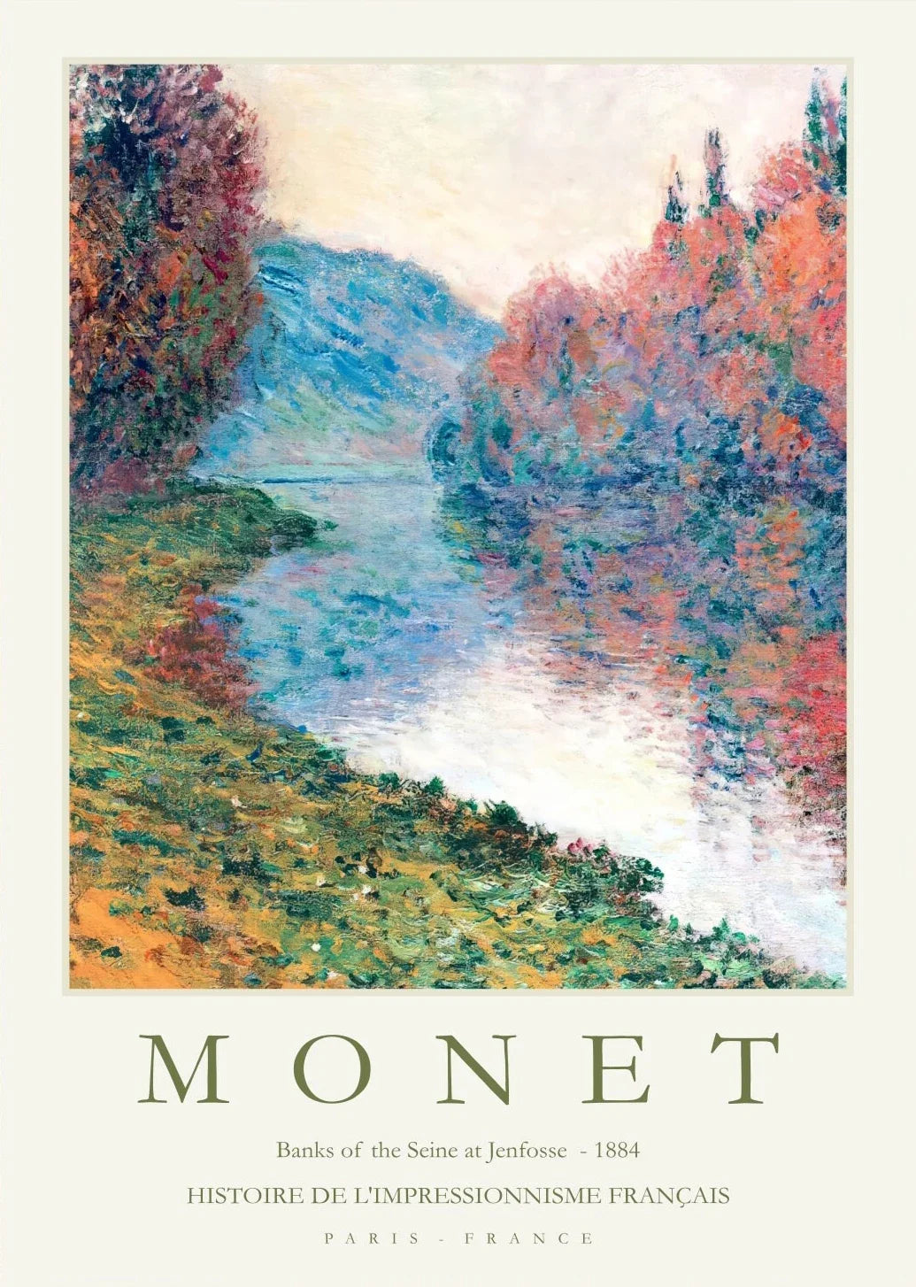 Claude Monet Abstract Landscape Canvas Wall Art | Unframed Print