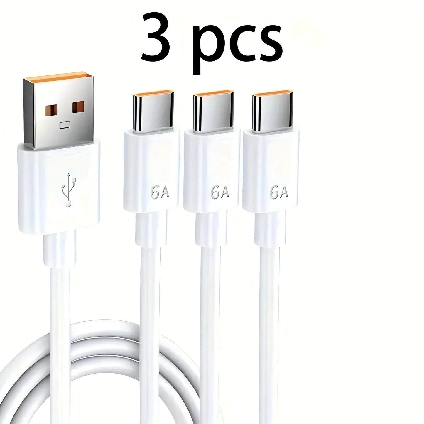 120W 6A USB-C Fast Charging Cable | 3/5/10 Pack Android