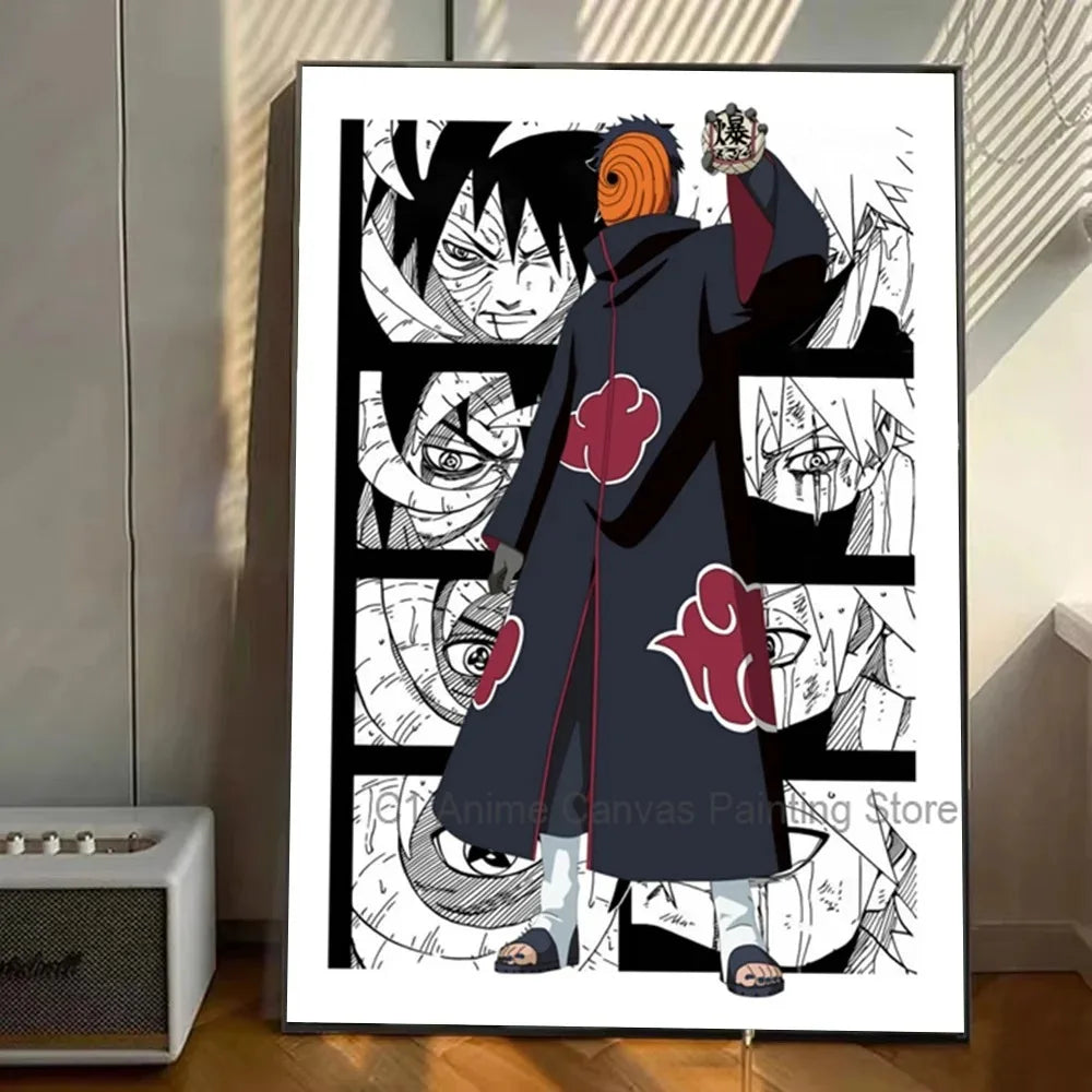 Japanese N-naruto Anime Poster Canvas Art Wall Murals Decor Game Room Decor Gifts Kawaii HD Painting Cat Cars Peaceful Pleasures Health and Wellness C1-80-2 35x45cm