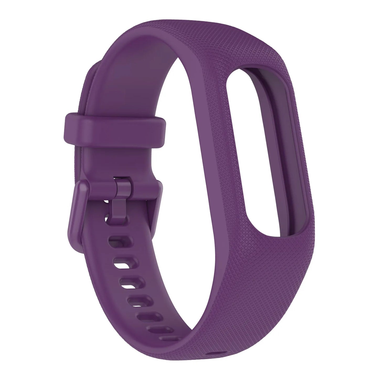 Waterproof Sweat-Proof Strap For Garmin Vivosmart 5 Bracelet Integrated Strap Color Silicone Texture Replacement Wristband Peaceful Pleasures Health and Wellness PURPLE