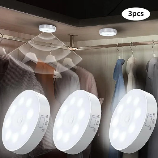 Motion Sensor LED Night Light USB Rechargeable 3-Pack Motion Sensor Night Light Oasis Select