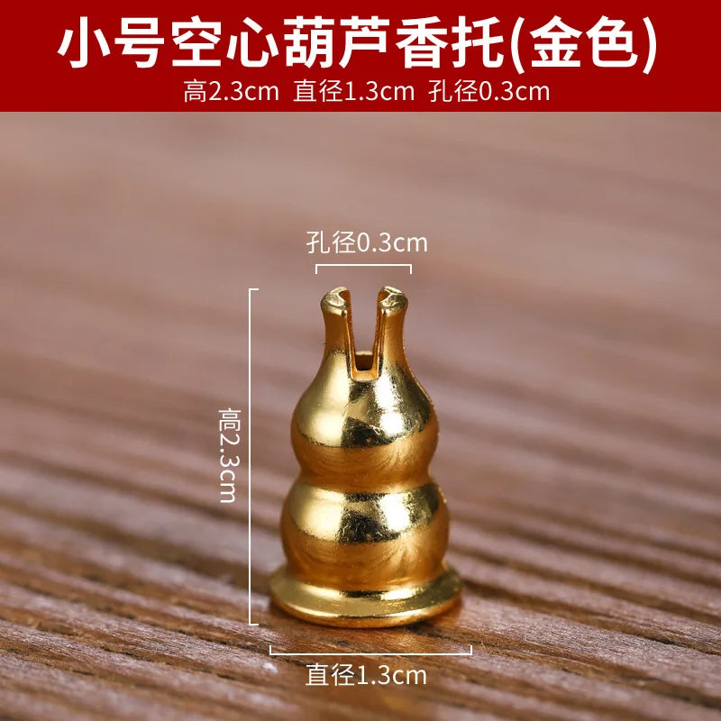 Brass Incense Burner Holder for Incense Stick Coil Bottle Gourd Shaped Copper Incense Holder Copper Censer 모기향 거치홀더 방향제 Peaceful Pleasures Health and Wellness type2