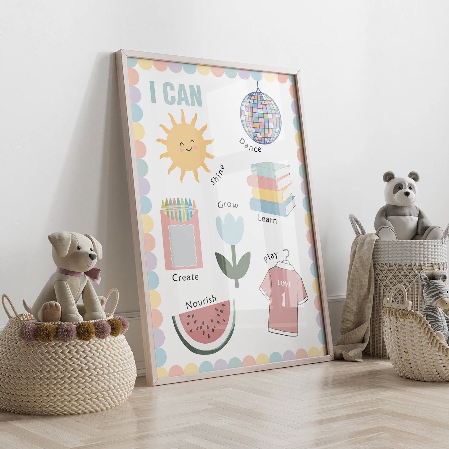 Personalized Name Kids Canvas Wall Art | 3-Piece Education Print