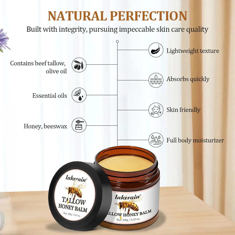 Tallow Honey Balm – Nourishing Face & Body Moisturizer 100g