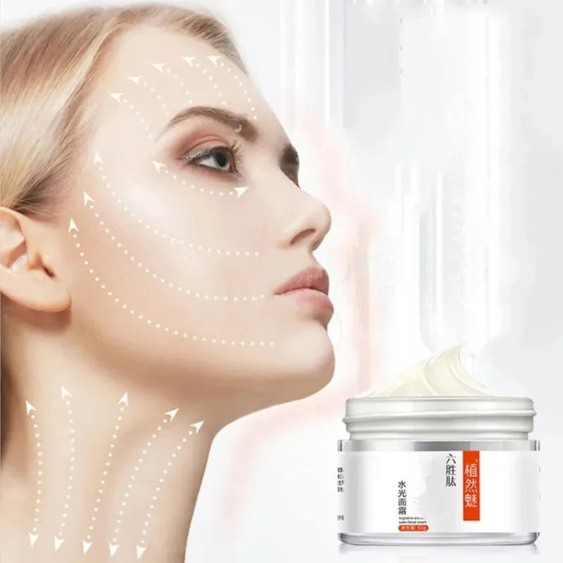 Hexapeptide Face Cream Moisturizing Firming Skin Care Smooth Wrinkles Reduce Fine Lines Improve Dull Brightening Face Cosmetics Peaceful Pleasures Health and Wellness