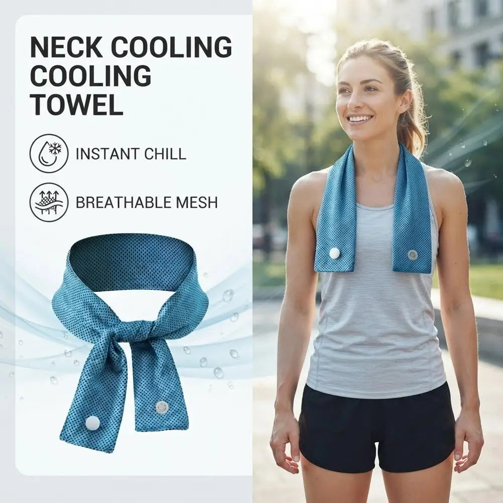 Cooling Neck Wrap Reusable Mesh Cool Neck Ice Scarf Quick Dry Breathable UV Protection Towel For Outdoor Running Golf Activitie Peaceful Pleasures Health and Wellness