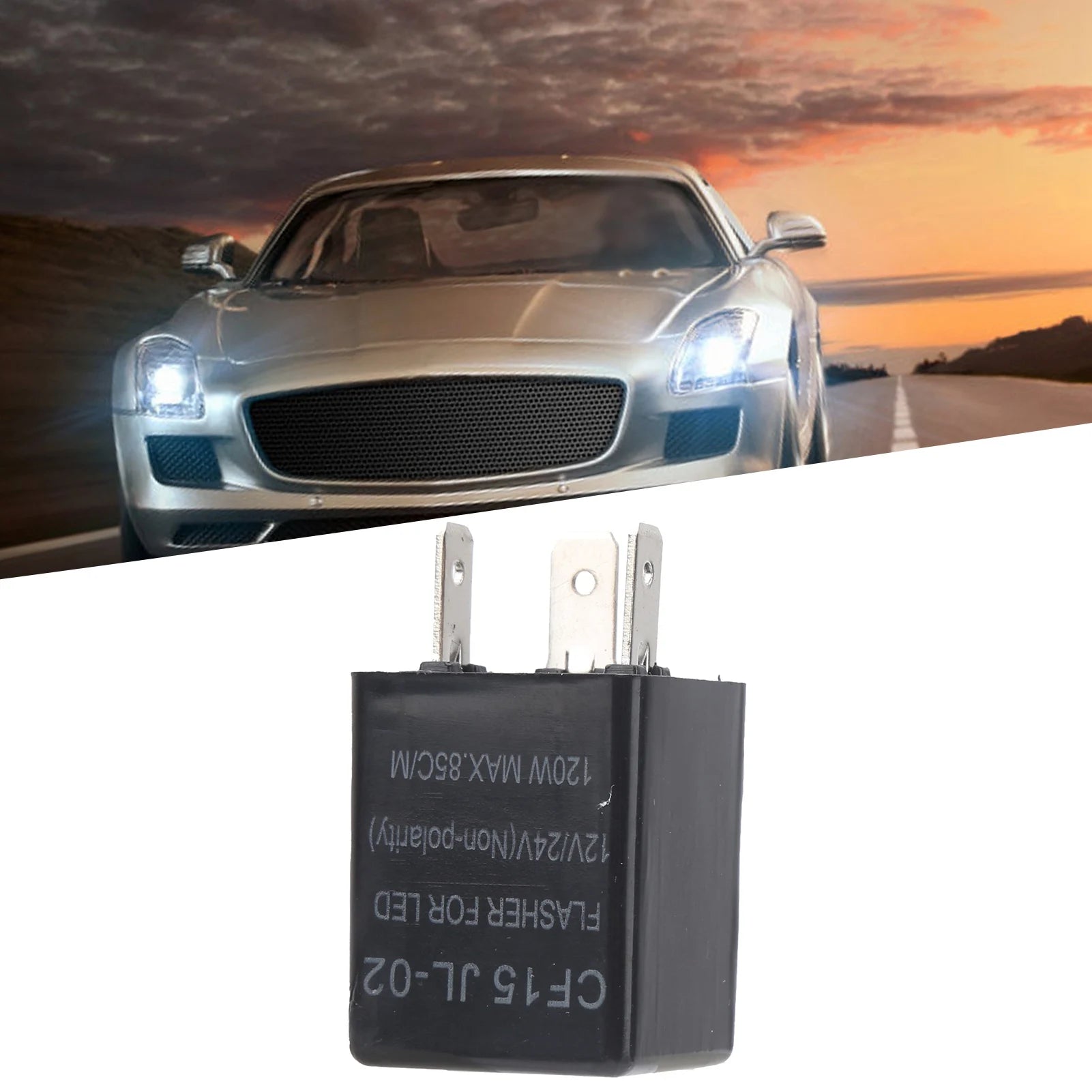LED Flasher Non-Polarity 12V 24V ABS Normally Open Flash Relay CF15 JL-02 Non‑Polarity LED Flasher Peaceful Pleasures Health and Wellness