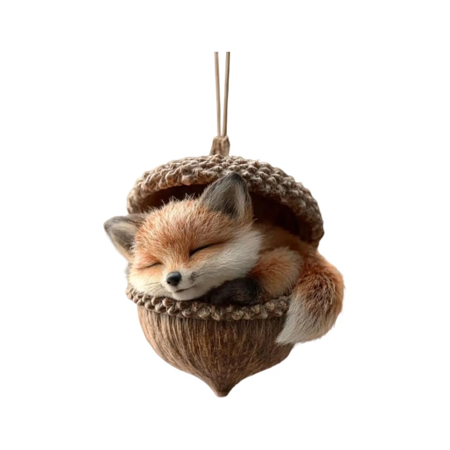 Acrylic Animal Acorn Christmas Ornaments – Fox Hedgehog Bunny