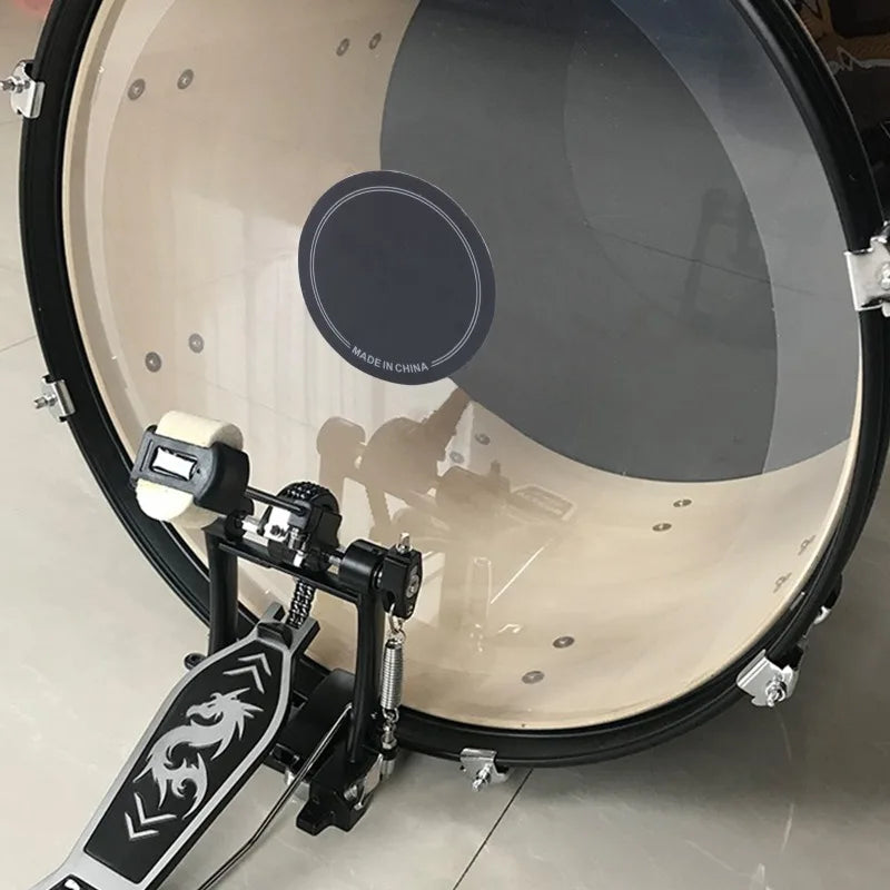 Single Double Pedal Patch Bass Drum Drumhead Kick Pad Protector Parts