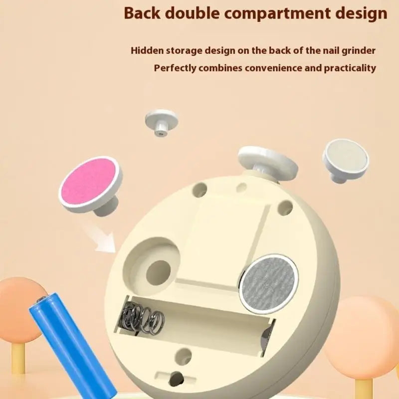 Baby Electric Nail Grinder | 6 Heads, Quiet & Safe for Infants