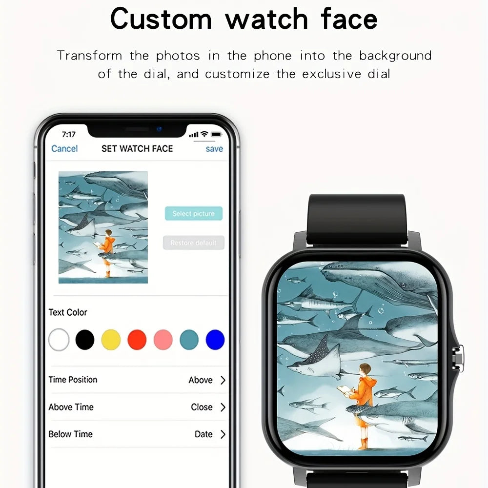 CHAONB Smartwatch – Bluetooth Call, Fitness & Sleep Tracker